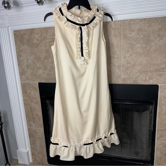 J. Crew Ruffle Trim Shift Dress size 6 damaged - Picture 2 of 14